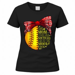 Funny Softball Gift Mom  Pitcher Catcher Lovers Women's T-Shirt