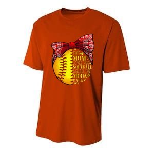 Funny Softball Gift Mom Women Pitcher Catcher Lovers Youth Performance Sprint T-Shirt