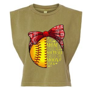 Funny Softball Gift Mom Women Pitcher Catcher Lovers Garment-Dyed Women's Muscle Tee