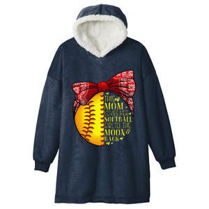 Funny Softball Gift Mom Women Pitcher Catcher Lovers Hooded Wearable Blanket