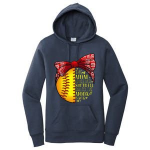 Funny Softball Gift Mom Women Pitcher Catcher Lovers Women's Pullover Hoodie