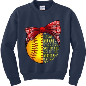 Funny Softball Gift Mom Women Pitcher Catcher Lovers Kids Sweatshirt