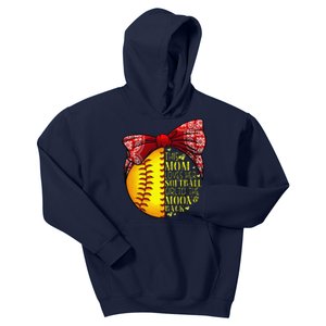 Funny Softball Gift Mom Women Pitcher Catcher Lovers Kids Hoodie