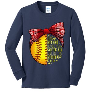 Funny Softball Gift Mom Women Pitcher Catcher Lovers Kids Long Sleeve Shirt