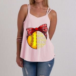 Funny Softball Gift Mom Women Pitcher Catcher Lovers Women's Strappy Tank