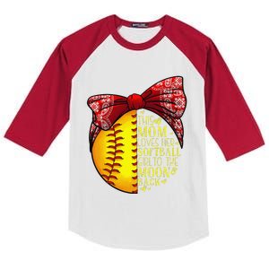 Funny Softball Gift Mom Women Pitcher Catcher Lovers Kids Colorblock Raglan Jersey