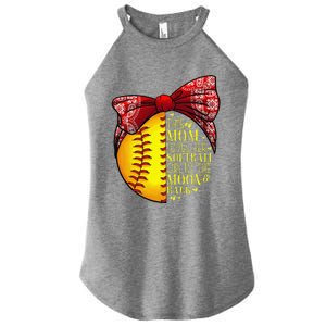 Funny Softball Gift Mom Women Pitcher Catcher Lovers Women's Perfect Tri Rocker Tank