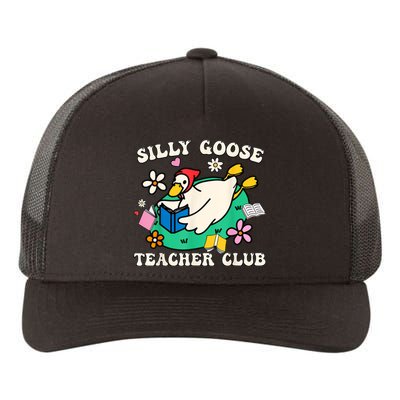 Funny Silly Goose Teacher Club Animal Lover Groovy Teacher Yupoong Adult 5-Panel Trucker Hat