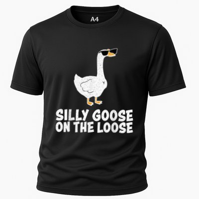 Funny Silly Goose On The Loose Performance Shirt