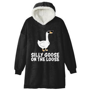 Funny Silly Goose On The Loose Hooded Wearable Blanket