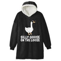 Funny Silly Goose On The Loose Hooded Wearable Blanket