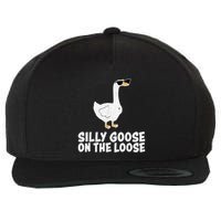 Funny Silly Goose On The Loose Wool Snapback Cap