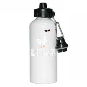 Funny Silly Goose On The Loose Aluminum Water Bottle