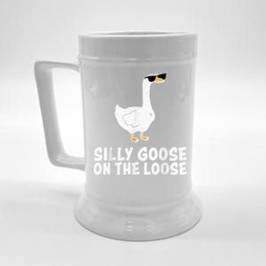 Funny Silly Goose On The Loose Beer Stein