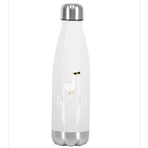 Funny Silly Goose On The Loose Stainless Steel Insulated Water Bottle