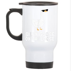 Funny Silly Goose On The Loose Stainless Steel Travel Mug