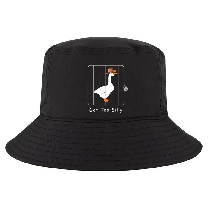 Funny Silly Goose Lover Mugshot Meme Got Too Silly Cool Comfort Performance Bucket Hat