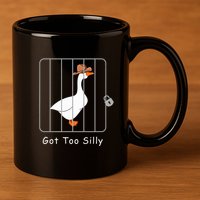 Funny Silly Goose Lover Mugshot Meme Got Too Silly 11oz C Handle Ceramic Mug