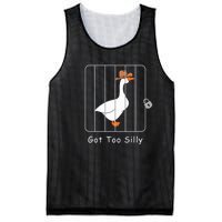 Funny Silly Goose Lover Mugshot Meme Got Too Silly Mesh Reversible Basketball Jersey Tank