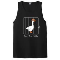 Funny Silly Goose Lover Mugshot Meme Got Too Silly PosiCharge Competitor Tank