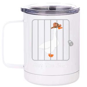 Funny Silly Goose Lover Mugshot Meme Got Too Silly 12 oz Stainless Steel Tumbler Cup