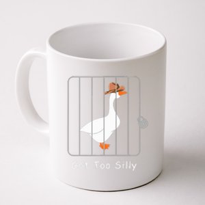 Funny Silly Goose Lover Mugshot Meme Got Too Silly Coffee Mug