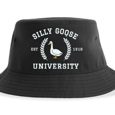 Funny Silly Goose University Funny Gift For Guys Sustainable Bucket Hat