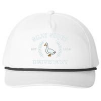 Funny Silly Goose University Funny Gift For Guys Snapback Five-Panel Rope Hat