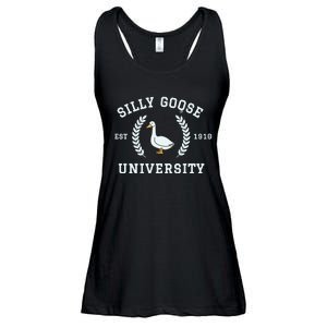 Funny Silly Goose University Funny Gift For Guys Ladies Essential Flowy Tank