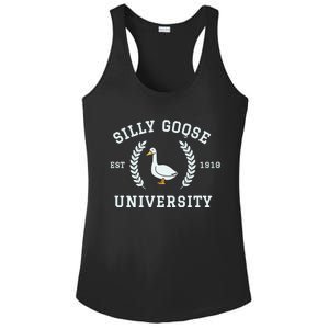 Funny Silly Goose University Funny Gift For Guys Ladies PosiCharge Competitor Racerback Tank