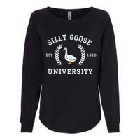 Funny Silly Goose University Funny Gift For Guys Womens California Wash Sweatshirt