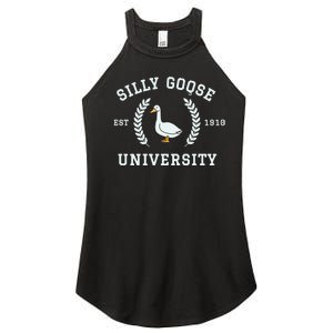 Funny Silly Goose University Funny Gift For Guys Women's Perfect Tri Rocker Tank