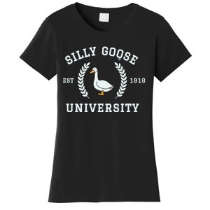 Funny Silly Goose University Funny Gift For Guys Women's T-Shirt