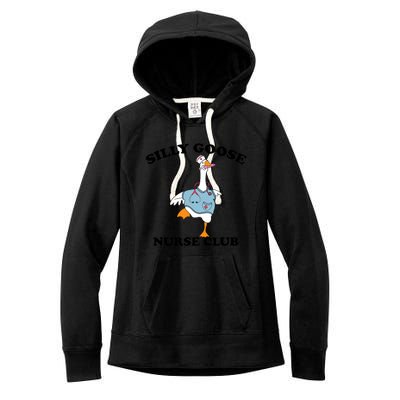 Funny Silly Goose Nurse Club School Nurse Student Graduation Women's Fleece Hoodie