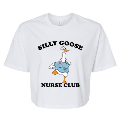 Funny Silly Goose Nurse Club School Nurse Student Graduation Bella+Canvas Jersey Crop Tee