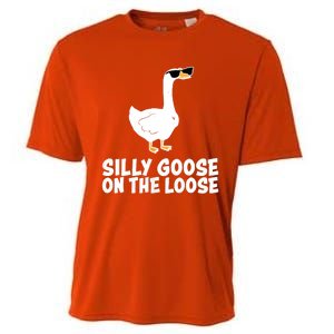 Funny Silly Goose On The Loose Cooling Performance Crew T-Shirt