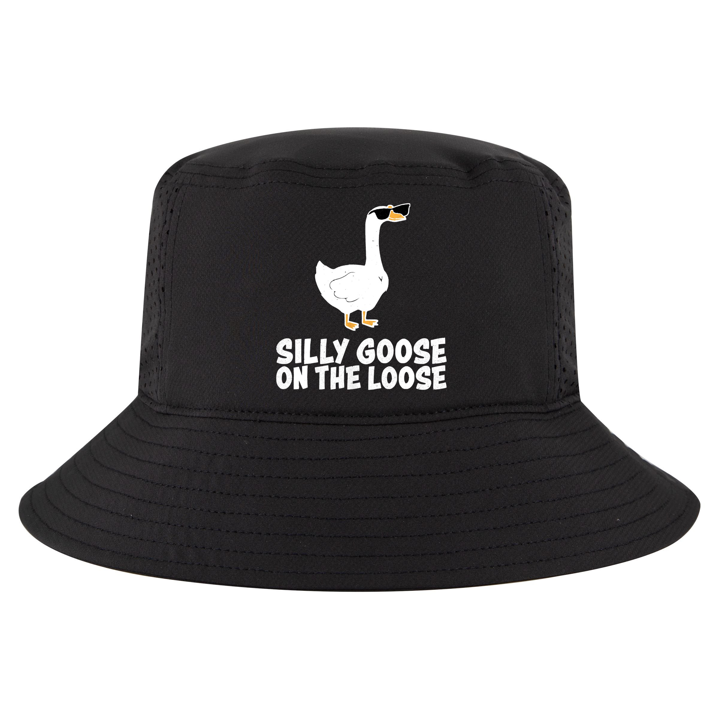Funny Silly Goose On The Loose Cool Comfort Performance Bucket Hat