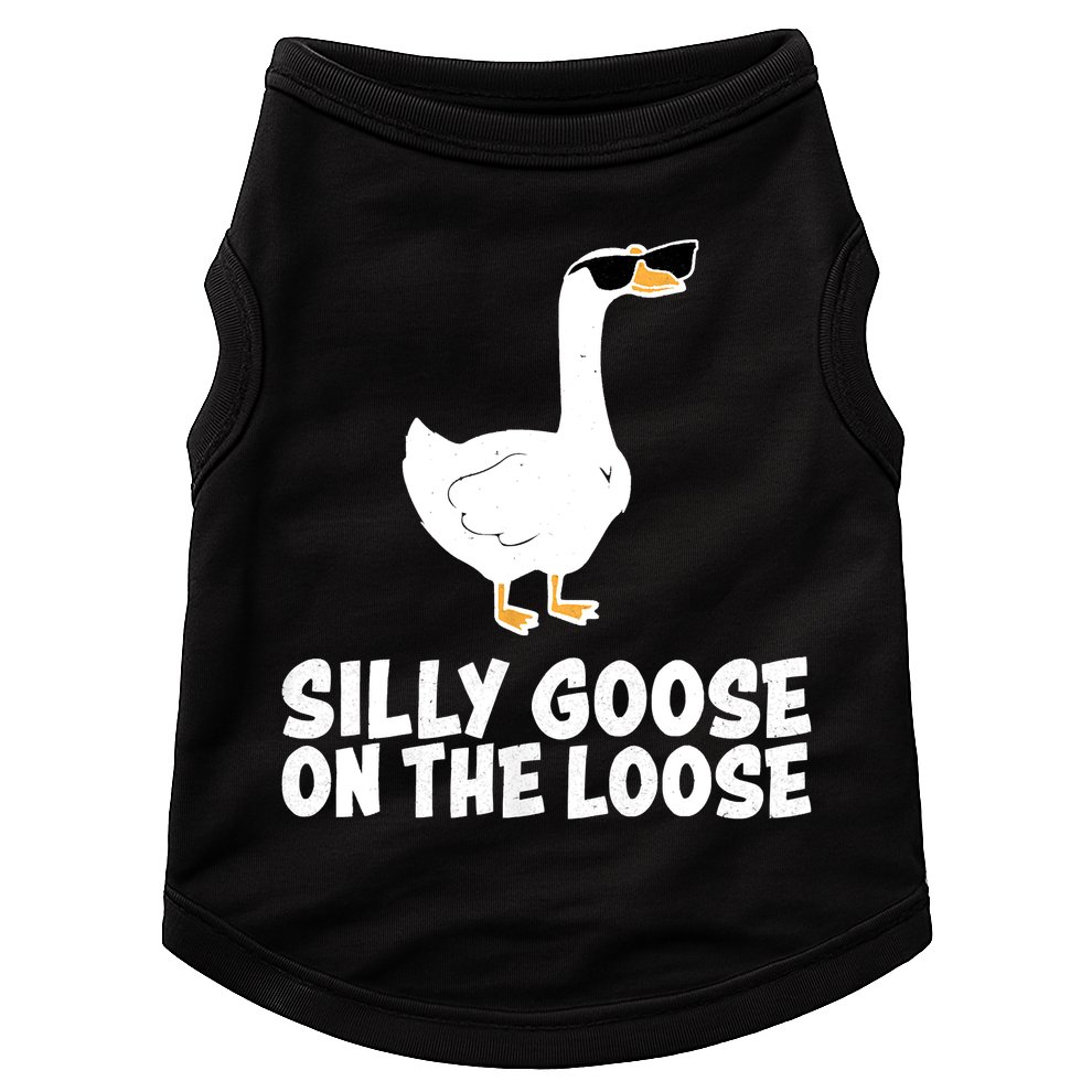 Funny Silly Goose On The Loose Doggie Tank
