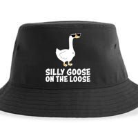 Funny Silly Goose On The Loose Sustainable Bucket Hat