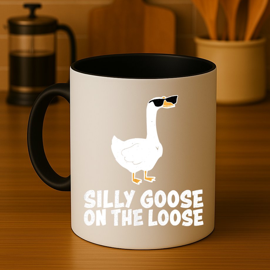 Funny Silly Goose On The Loose Mug