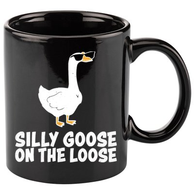 Funny Silly Goose On The Loose 11oz C Handle Ceramic Mug
