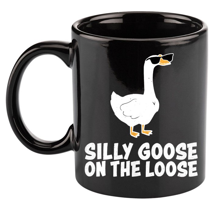 Funny Silly Goose On The Loose 11oz C Handle Ceramic Mug
