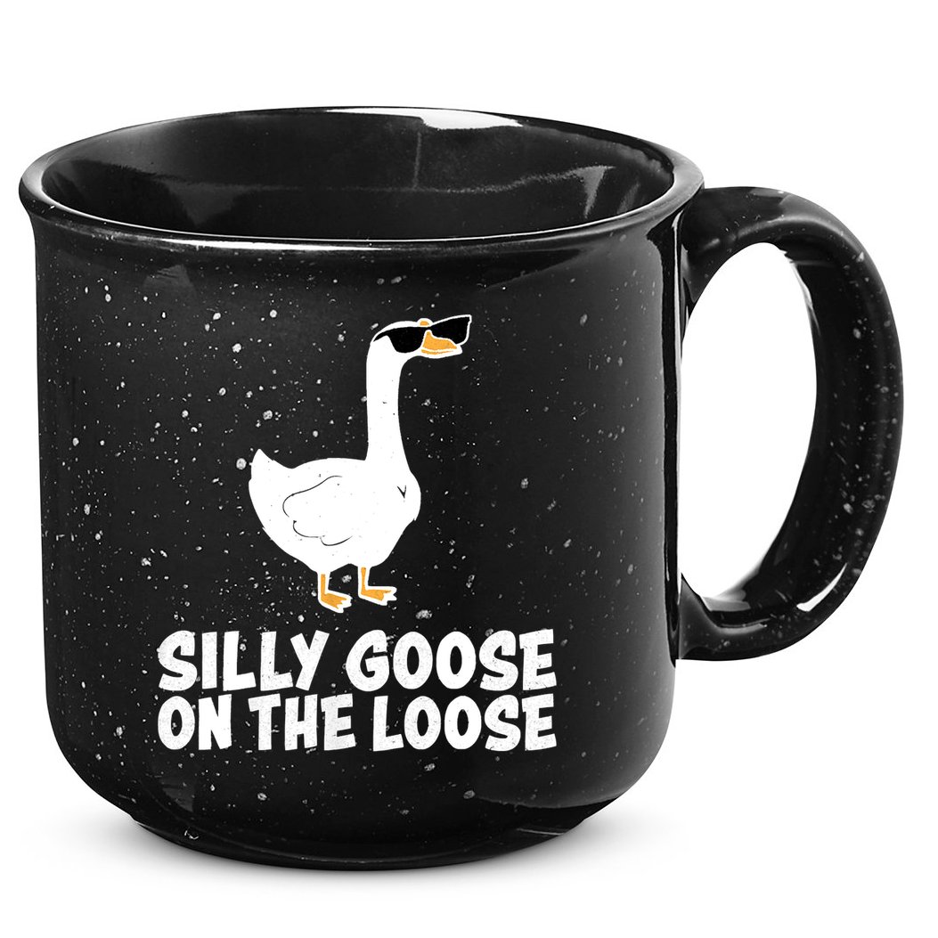 Funny Silly Goose On The Loose 15oz Campfire Ceramic Mug