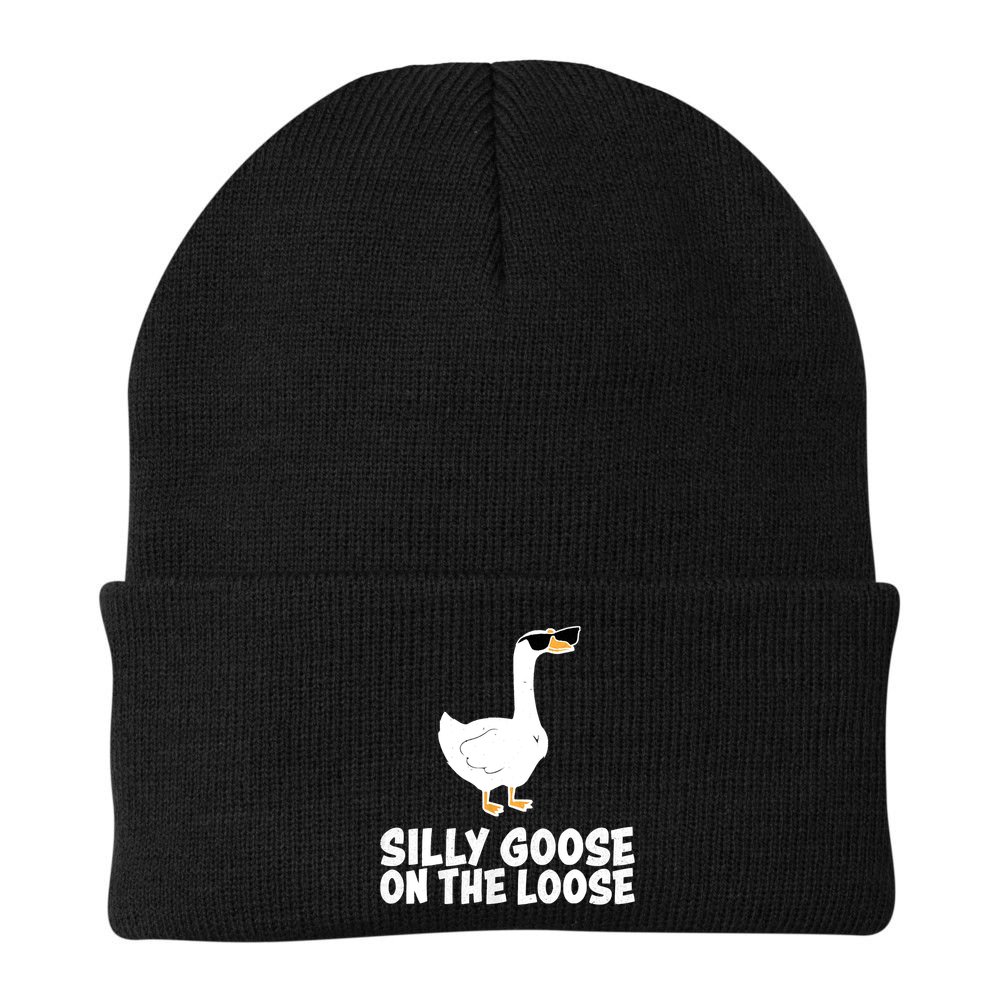 Funny Silly Goose On The Loose Beanie
