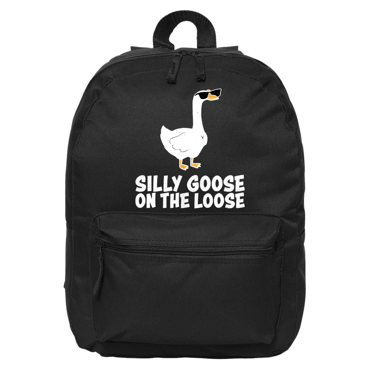 Funny Silly Goose On The Loose 16 in Basic Backpack