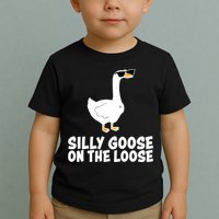 Funny Silly Goose On The Loose Toddler T-Shirt