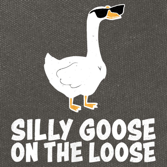 Funny Silly Goose On The Loose Cotton Canvas Backpack