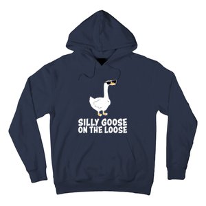 Funny Silly Goose On The Loose Hoodie