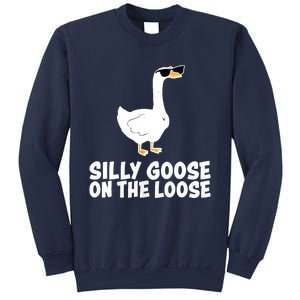 Funny Silly Goose On The Loose Sweatshirt