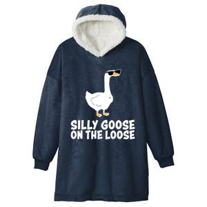 Funny Silly Goose On The Loose Hooded Wearable Blanket